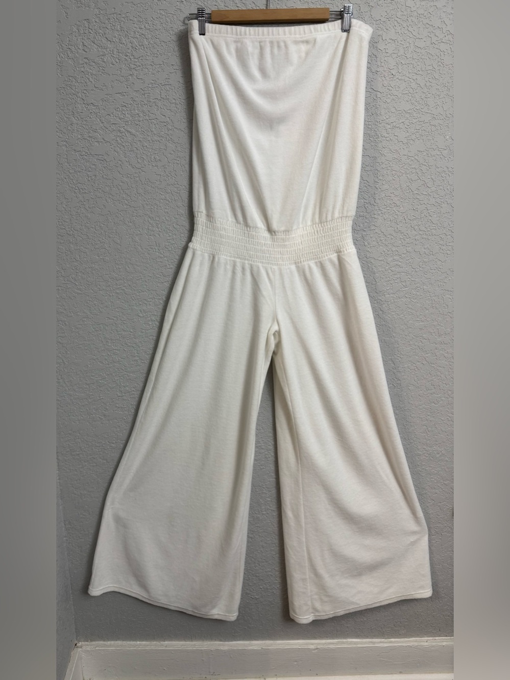 Victoria Secret Y2K Plush & Lush Wide-Leg Terry Cloth Smocked-Waist Jumpsuit